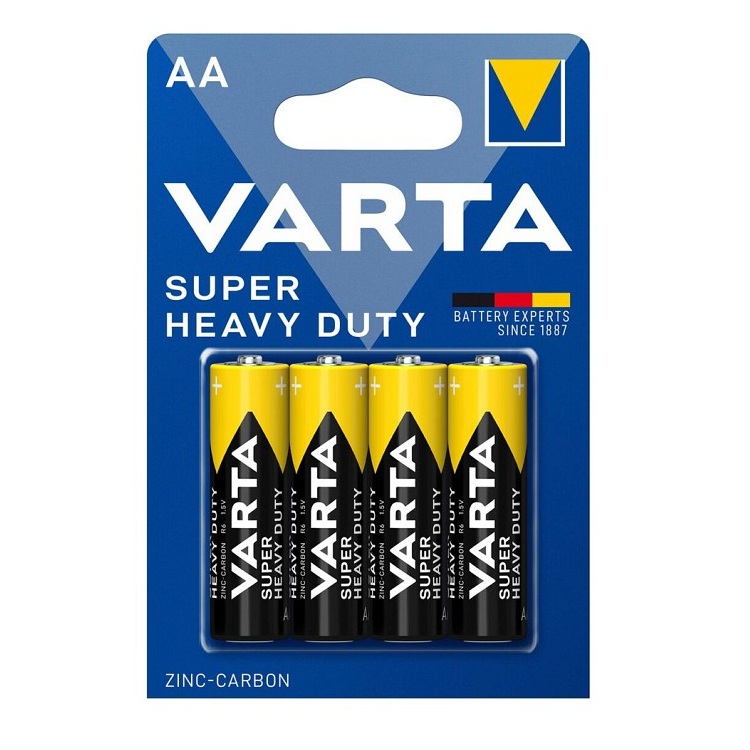VARTA ZINC CARBON ΑΛΚΑΛΙΚΕΣ ΜΠΑΤΑΡΙΕΣ ΑΑ 1.5V 4TEMAXIA R6P