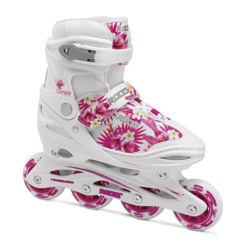 ROCES COMPY 9.0 ΠΑΤΙΝΙΑ ROLLER SKATES ΑΥΞΟΜΕΙΟΥΜΕΝΑ IN-LINE WHITE-PINK-VIOLET (No 38-41) 400859/001