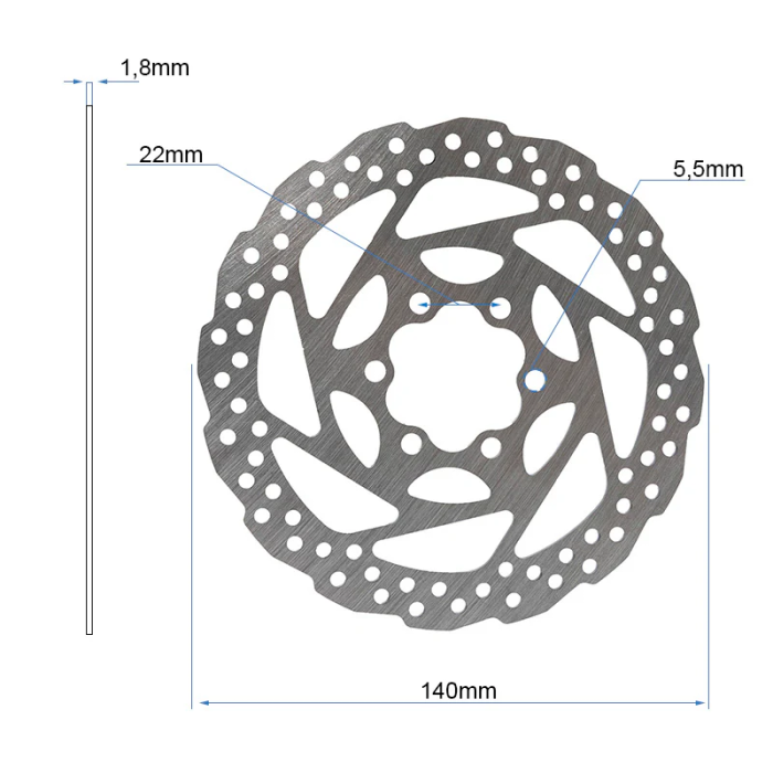 8435764434662-1.png eWHEEL ΔΙΣΚΟΠΛΑΚΑ EWD003 ΓΙΑ ΗΛΕΚΤΡΙΚΑ ΠΑΤΙΝΙΑ/ΠΟΔΗΛΑΤΑ (140mm) 6 ΒΙΔΕΣ EWM684
