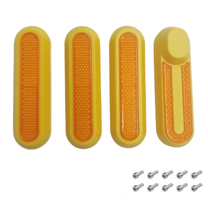 ΣΕΤ ΠΛΑΙΝΑ ΚΑΠΑΚΙΑ ΤΡΟΧΩΝ XIAOMI M365 NEW MODEL ΜΕ ΚΟΚΚΑΛΙΝΑ ΑΝΤΑΝΑΚΛΑΣΤΙΚΑ ΚΑΙ ΒΙΔΕΣ YELLOW