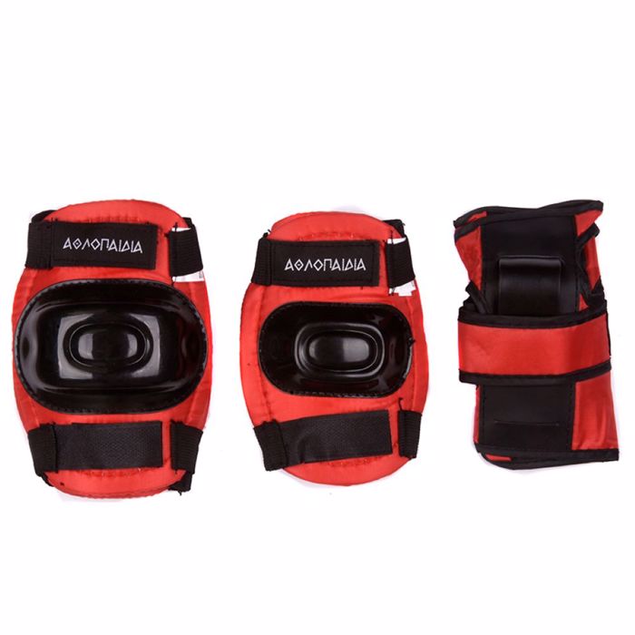 ΑΘΛΟΠΑΙΔΙΑ 3Κ ΣΕΤ ΠΑΙΔΙΚΑ ΠΡΟΣΤΑΤΕΥΤΙΚΑ - ΕΠΙΓΩΝΑΤΙΔΕΣ, ΕΠΙΑΓΚΩΝΙΔΕΣ ΚΑΙ ΠΕΡΙΚΑΡΠΙΑ ΚΟΚΚΙΝΟ SMALL