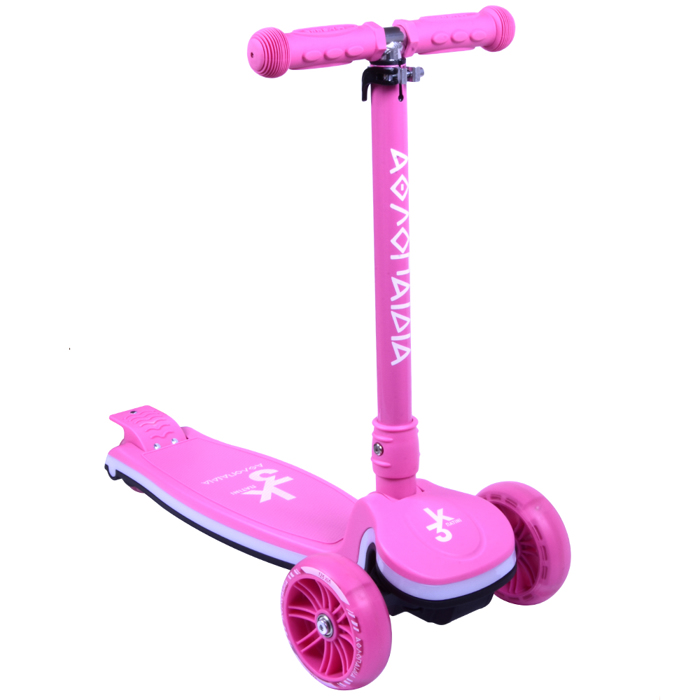 ΑΘΛΟΠΑΙΔΙΑ 3K ΠΑΤΙΝΙ SCOOTER ΤΡΙΤΡΟΧΟ ΜΕ ΦΩΤΙΖΟΜΕΝΗ ΒΑΣΗ ΚΑΙ ΡΟΔΑΚΙΑ ΦΟΥΞΙΑ 61214/FU