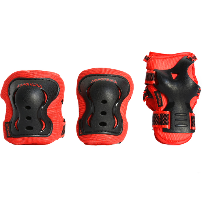 ΑΘΛΟΠΑΙΔΙΑ ΣΕΤ ΠΑΙΔΙΚΑ ΠΡΟΣΤΑΤΕΥΤΙΚΑ ΕΠΙΓΩΝΑΤΙΔΕΣ/ΕΠΙΑΓΚΩΝΙΔΕΣ ΚΑΙ ΠΕΡΙΚΑΡΠΙΑ ΚΟΚΚΙΝΑ MEDIUM