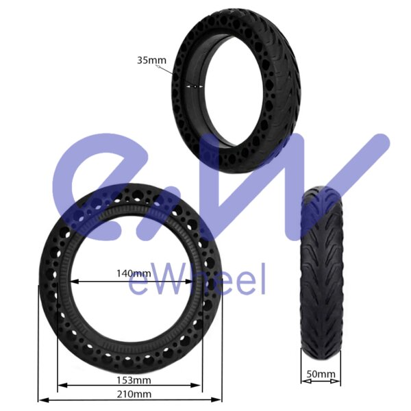 eWHEEL SOLID HONEYCOMB V3 ΕΛΑΣΤΙΚΟ ΓΙΑ ΗΛΕΚΤΡΙΚΟ ΠΑΤΙΝΙ XIAOMI 8.5X2.0